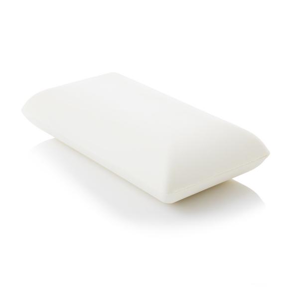 Firm Queen Low Loft MALOUF Z Memory Foam Pillow with Luxurious Velour Washable Cover 