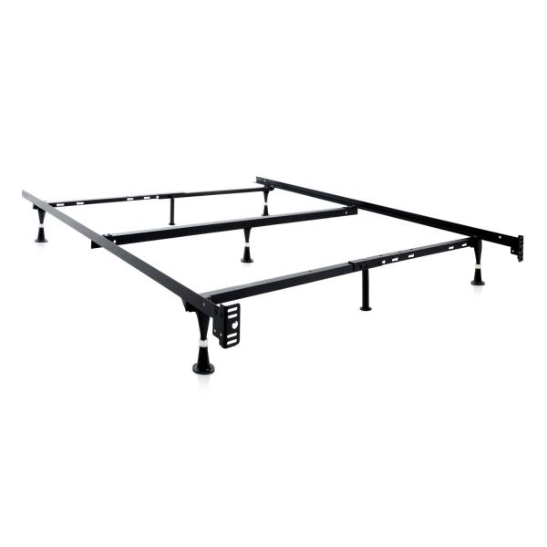 Malouf Metal Adjustable Bed Frame, Heavy Duty Queen Bed Rails