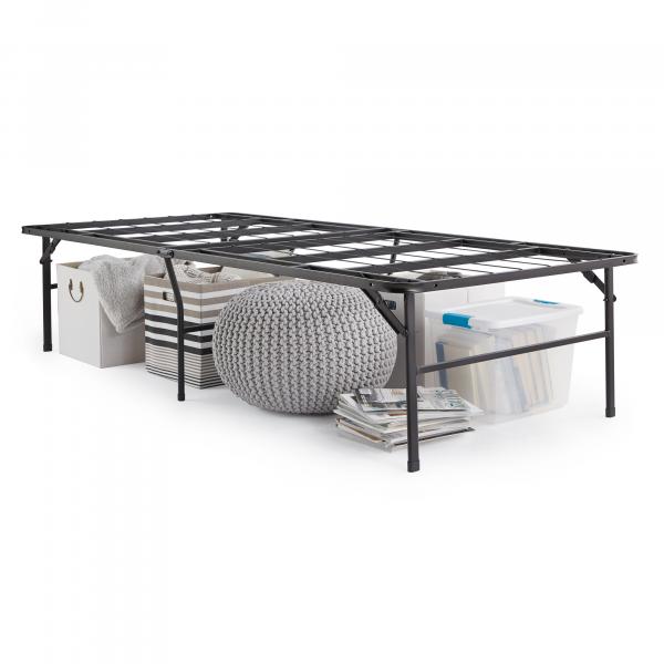 18 Inch Highrise Hd Bed Frame Malouf, Highrise Folding Metal Bed Frame