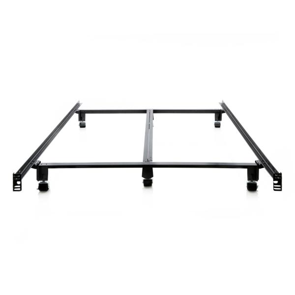 Steelock Bed Frame Malouf, Queen Size Metal Bed Frame With Wheels