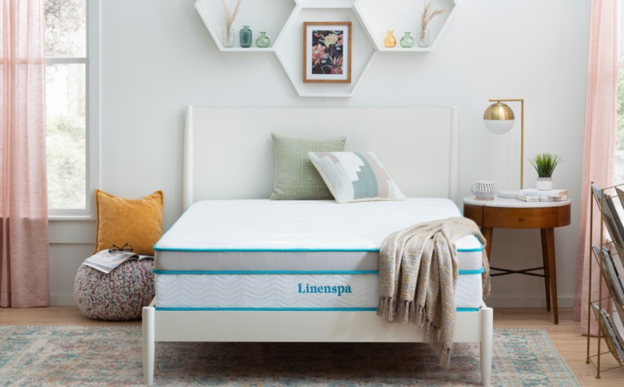 linenspa essentials alwayscool 8-inch hybrid mattress queen